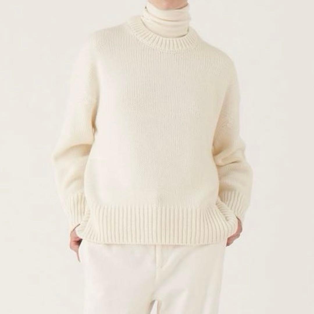 【 GALERIE VIE 】ファインウーステッド クルーネックニット