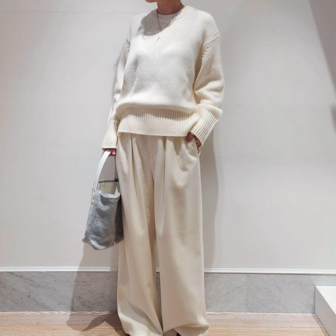 【 GALERIE VIE 】ファインウーステッド クルーネックニット