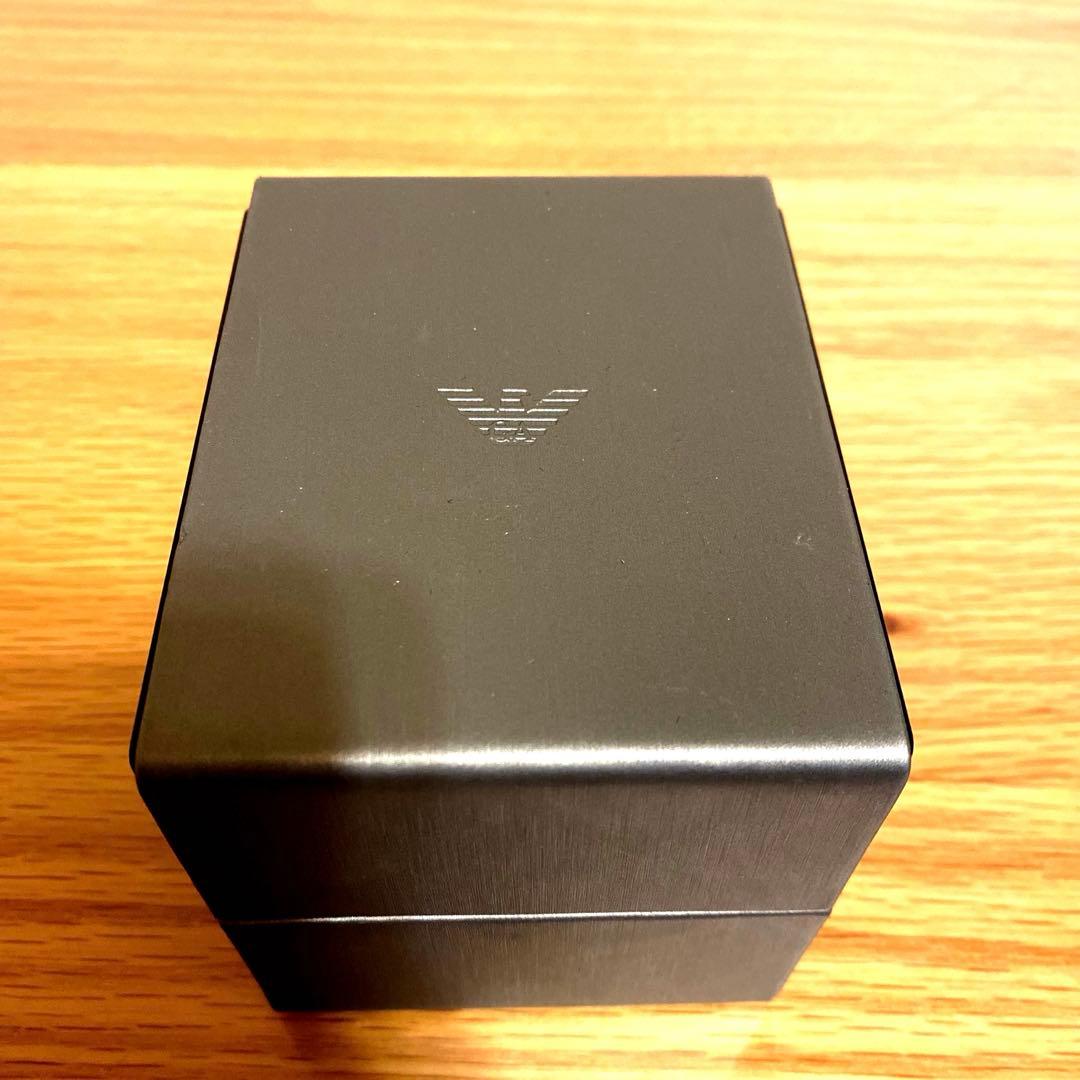 EMPORIO ARMANI ブラック クロノグラフ