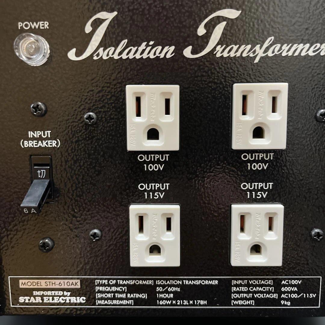 プロケーブル アイソレーション電源トランス 600W 黒 STH-610AK