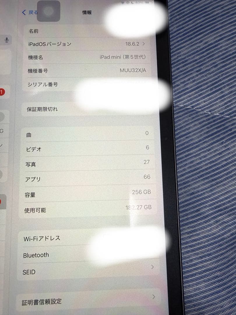 ipad mini5 256 GB WIFI専 スペースグレイ