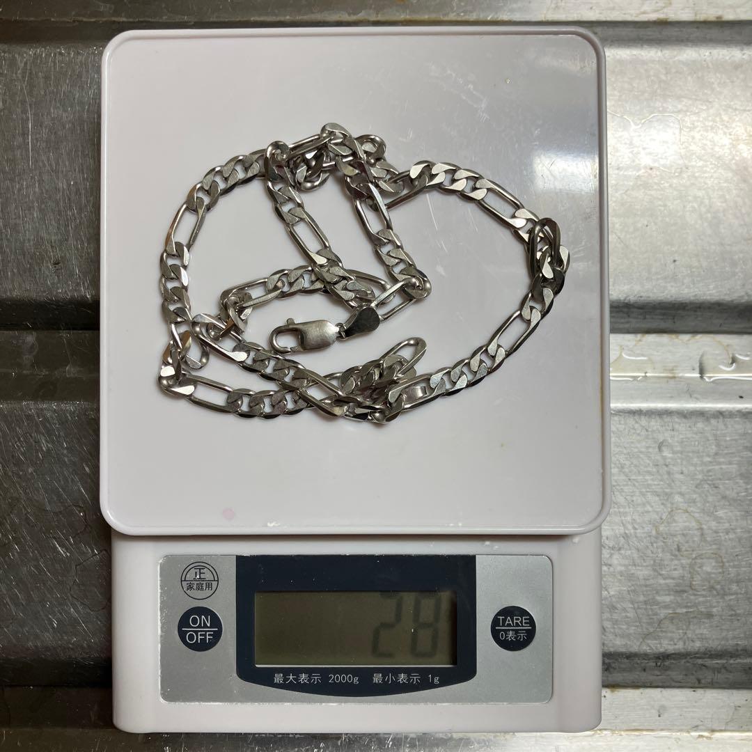 こやまシルバー925 フィガロチェーン ネックレス 約55cm 幅6mm