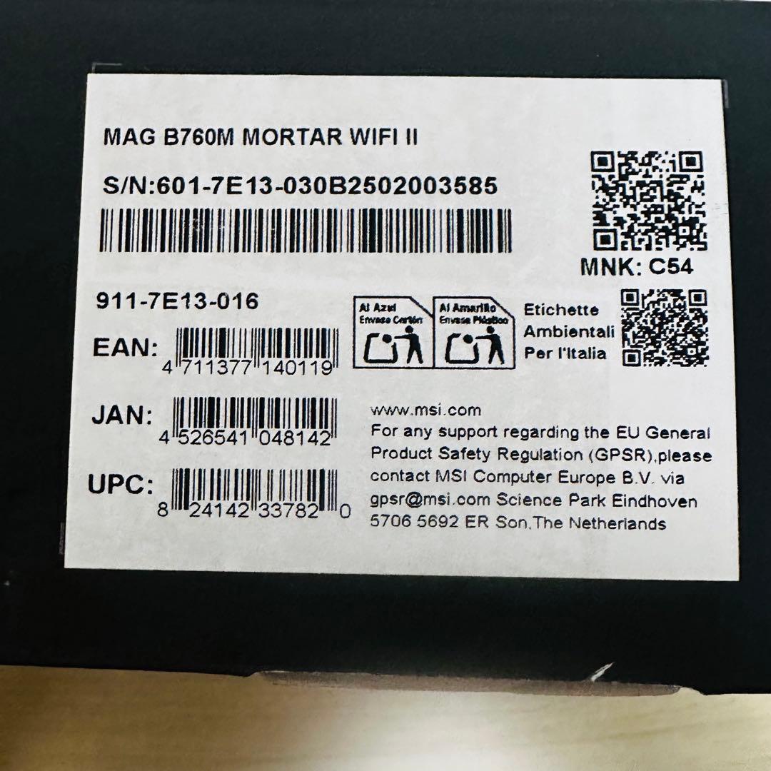 <美品>MAG B760M MORTAR WIFI II
