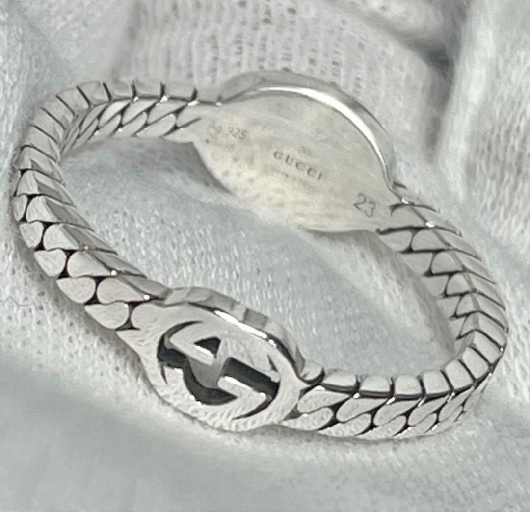 極美品‼️GUCCI 指輪　ダブルGチェーンモチーフリング　23号