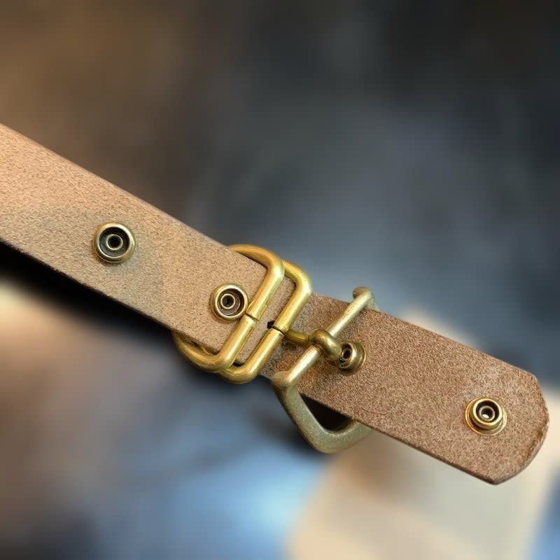 アートブラウン社　クロムエクセルレザー　4ピースタイトベルト 黒　茶芯　W３２