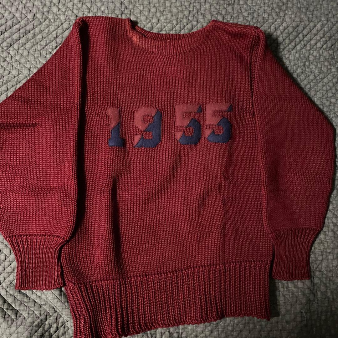 50's カレッジレタードニット　PEARSON ローゲージニット　“1955”