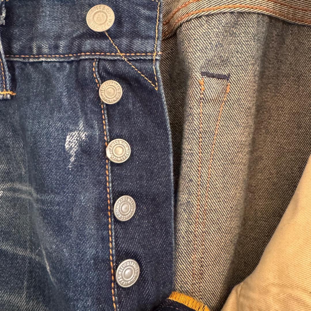 Levi's501CT W32インチペンキ加工デニムパンツジーンズリーバイス