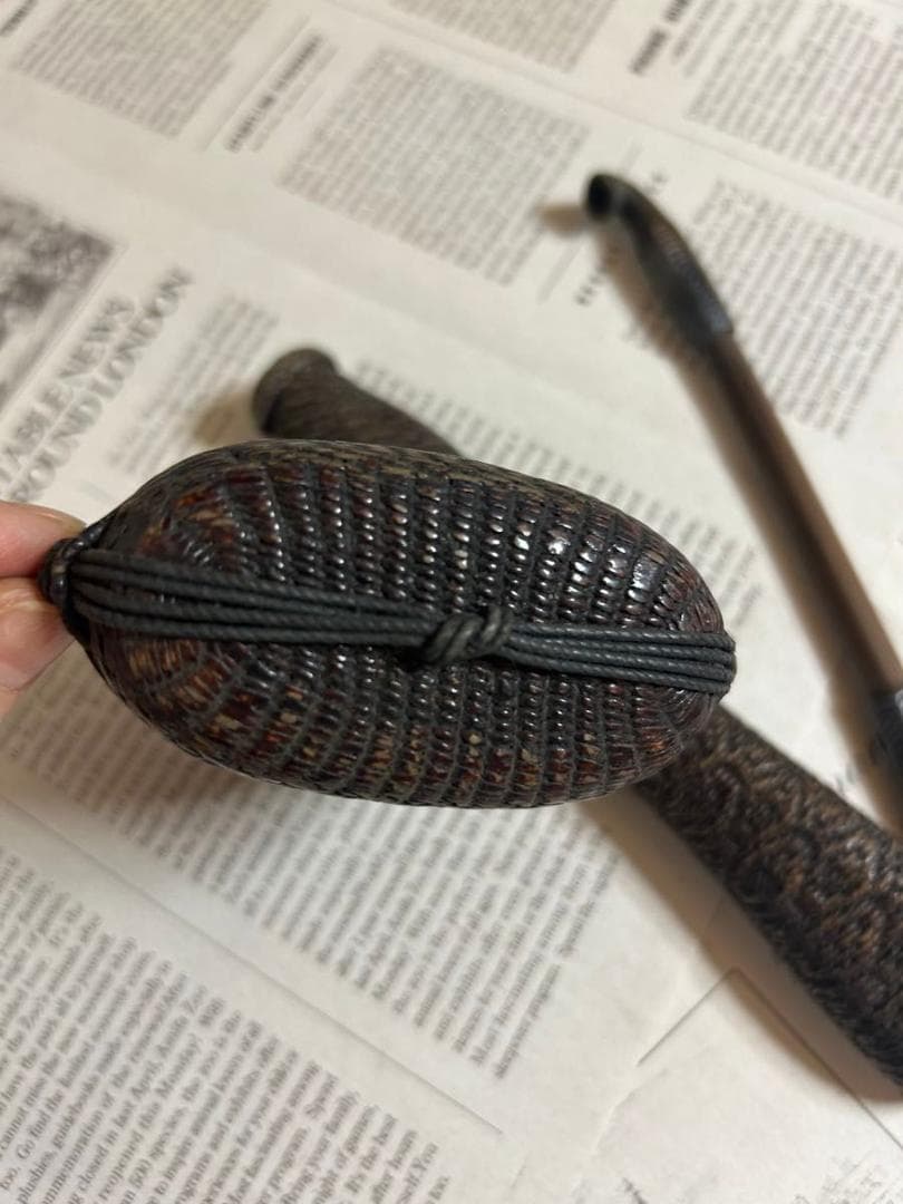 昭和のタバコ入れ　煙管入れ　材質不明 昭和レトロ　キセル