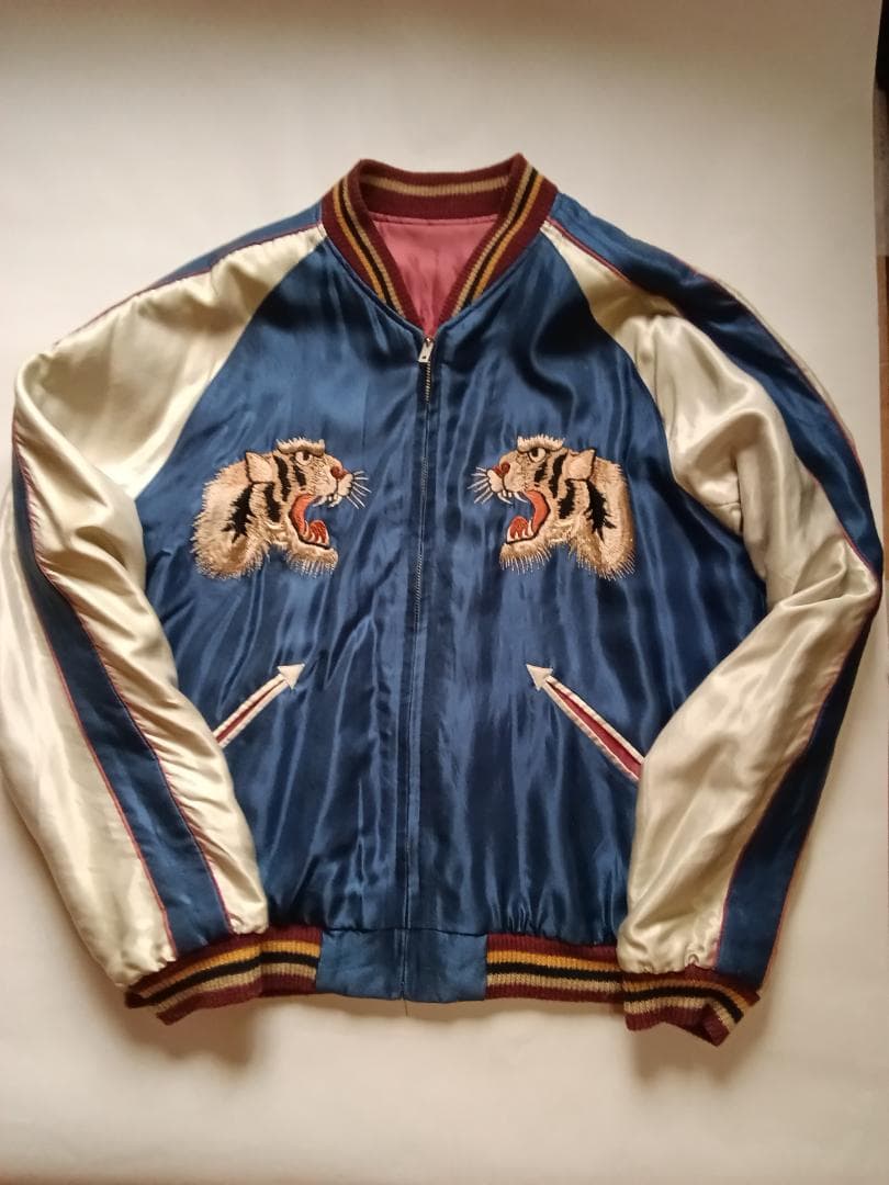 テーラー東洋 スカジャン 笹虎×舞妓・五重塔 サテン×サテンモデル