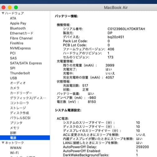 MacBook Air 11-inch (Mid 2012）マックブックエアー