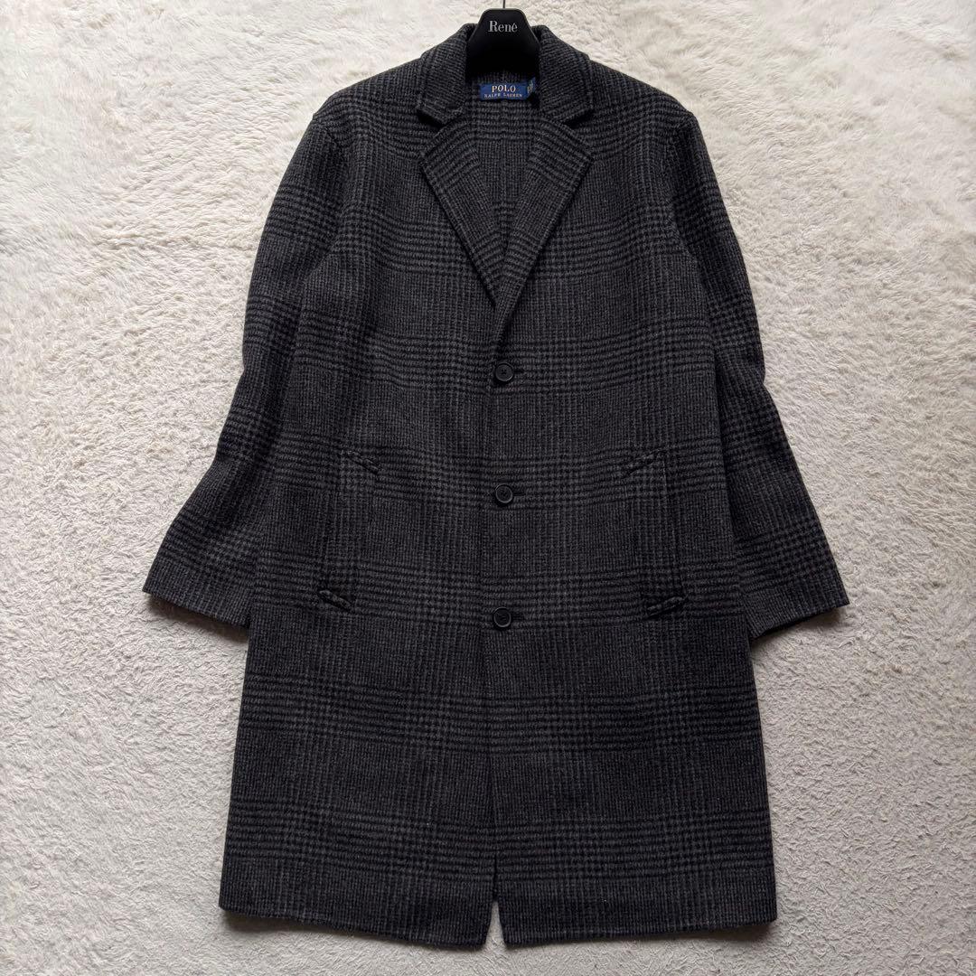 美品✨ポロラルフローレン チェスターコート ダブルフェイス グレンチェック 現行
