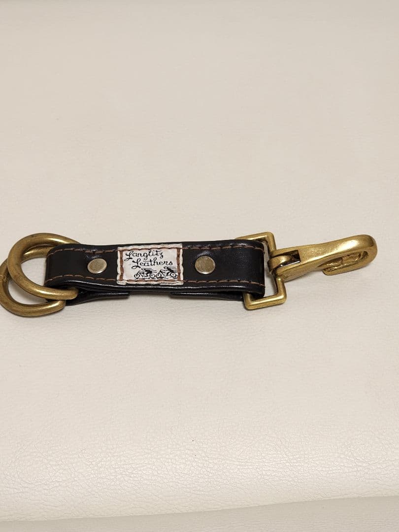 【美品】Langlitz　Leathers　黒×茶Tストラップ　 検ラングリッツ