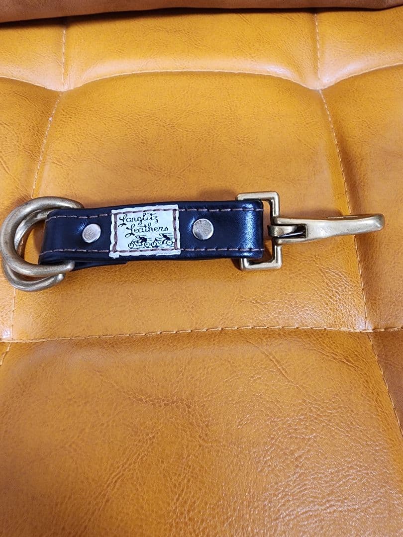 【美品】Langlitz　Leathers　黒×茶Tストラップ　 検ラングリッツ