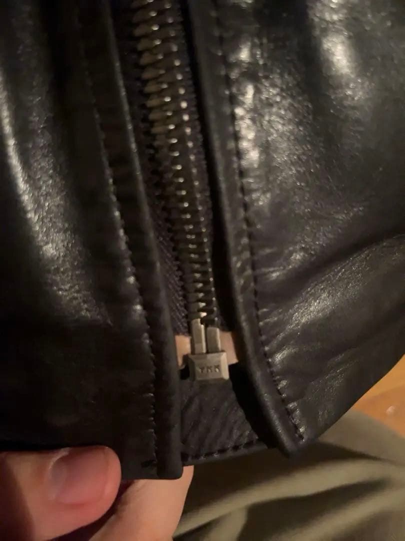 マルジェラ ハの字　八の字　ライダース　レザージャケット　5zip 馬革