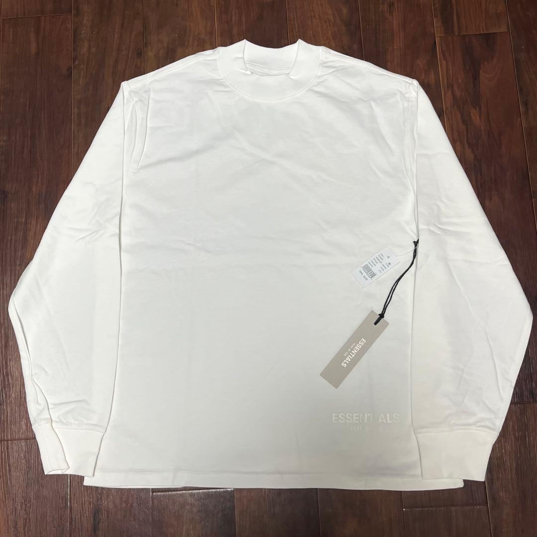 Fog essentials tシャツ　長袖　ロンT 反射フォント　ロゴ　白
