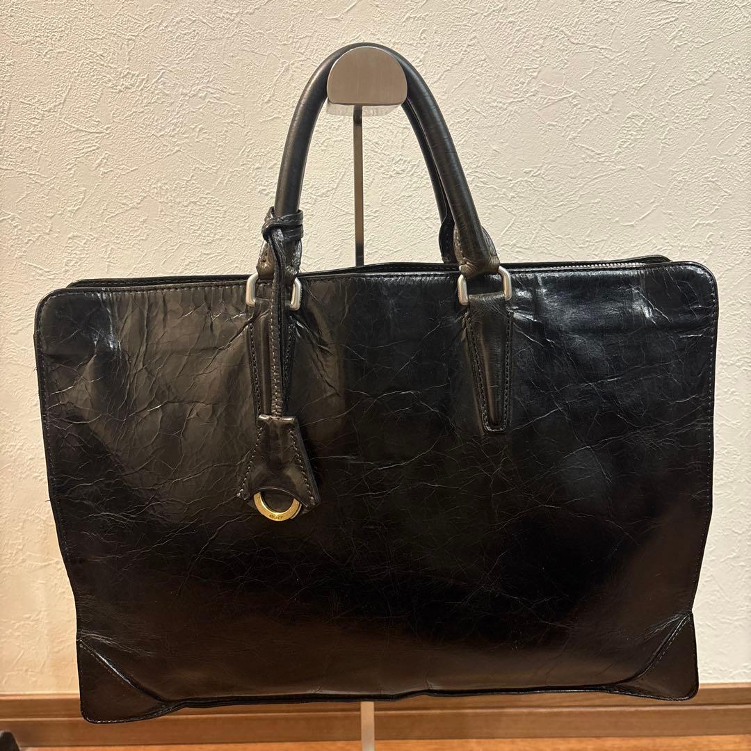 aniary アニアリ レザー 本革製 トートバッグ ビジネスバッグ シワ加工