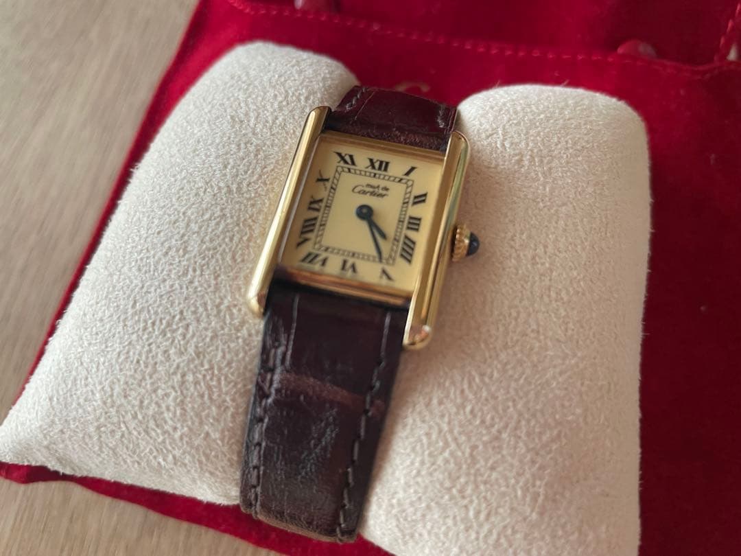 みず　Cartier マストタンク 国際永久保証付き　手巻き　SM