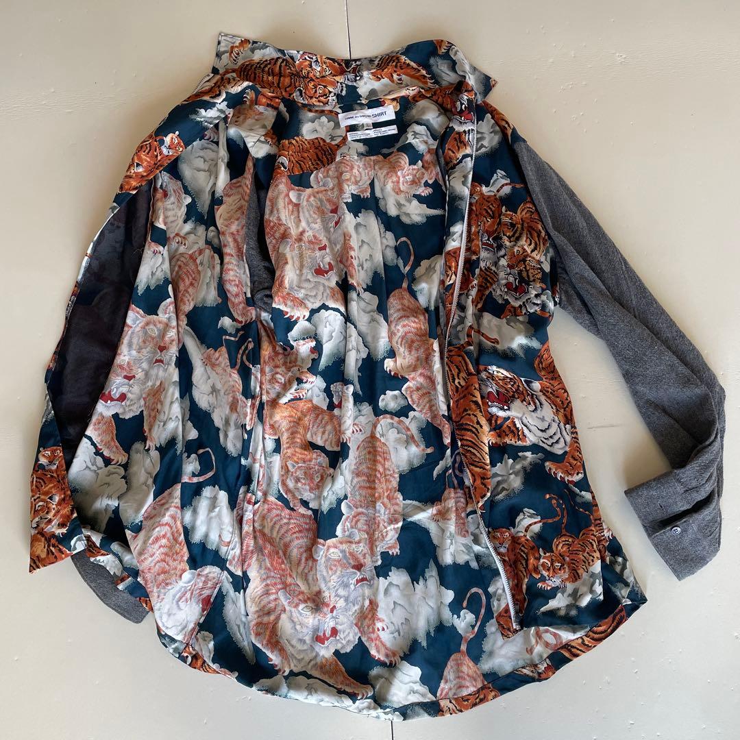 COMME des GARÇONS SHIRT トラ柄長袖シャツ L