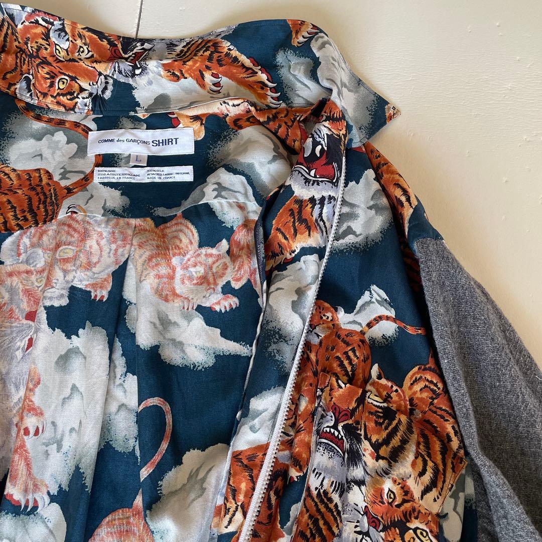 COMME des GARÇONS SHIRT トラ柄長袖シャツ L