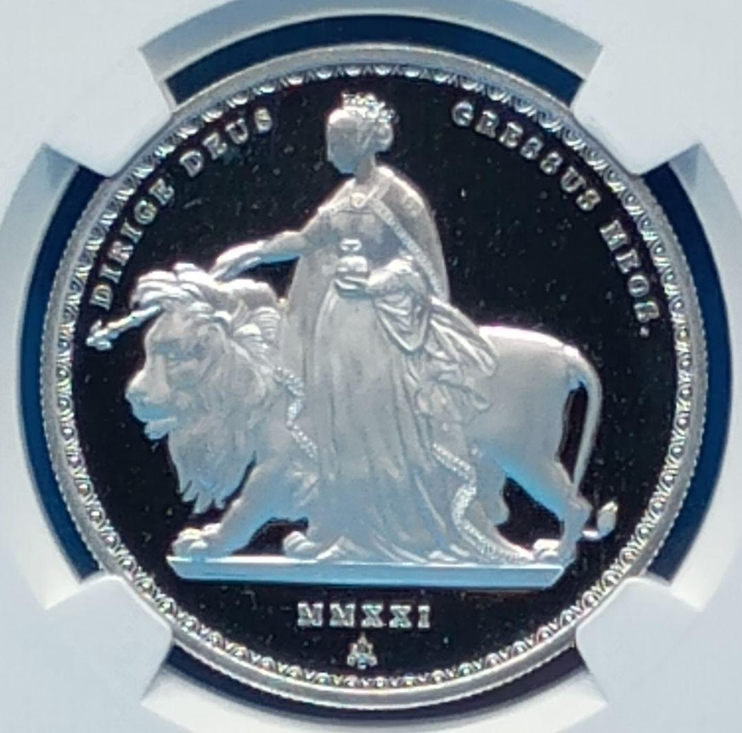 2021 セントヘレナ ウナ ライオン £1 プルーフ銀貨 PF69UC FR