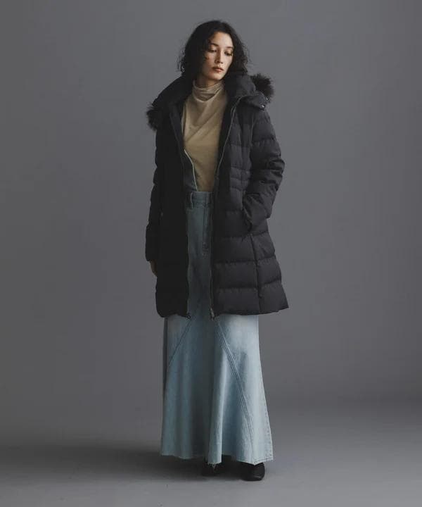 【新品】NANO UNIVERSE 西川ダウン/サージロングダウン/チャコールM