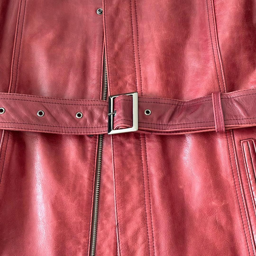 ✨希少色✨ トルネードマート コート レザー ロング ベルト L ファスナー