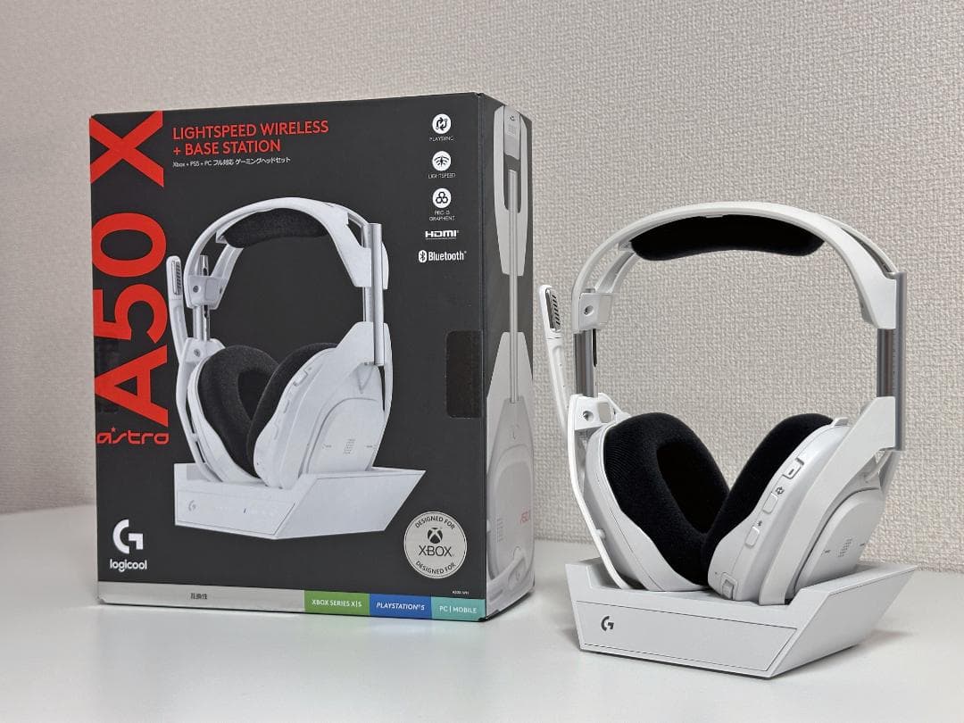 【美品】Logicool G ゲーミングヘッドセット A50X-WH