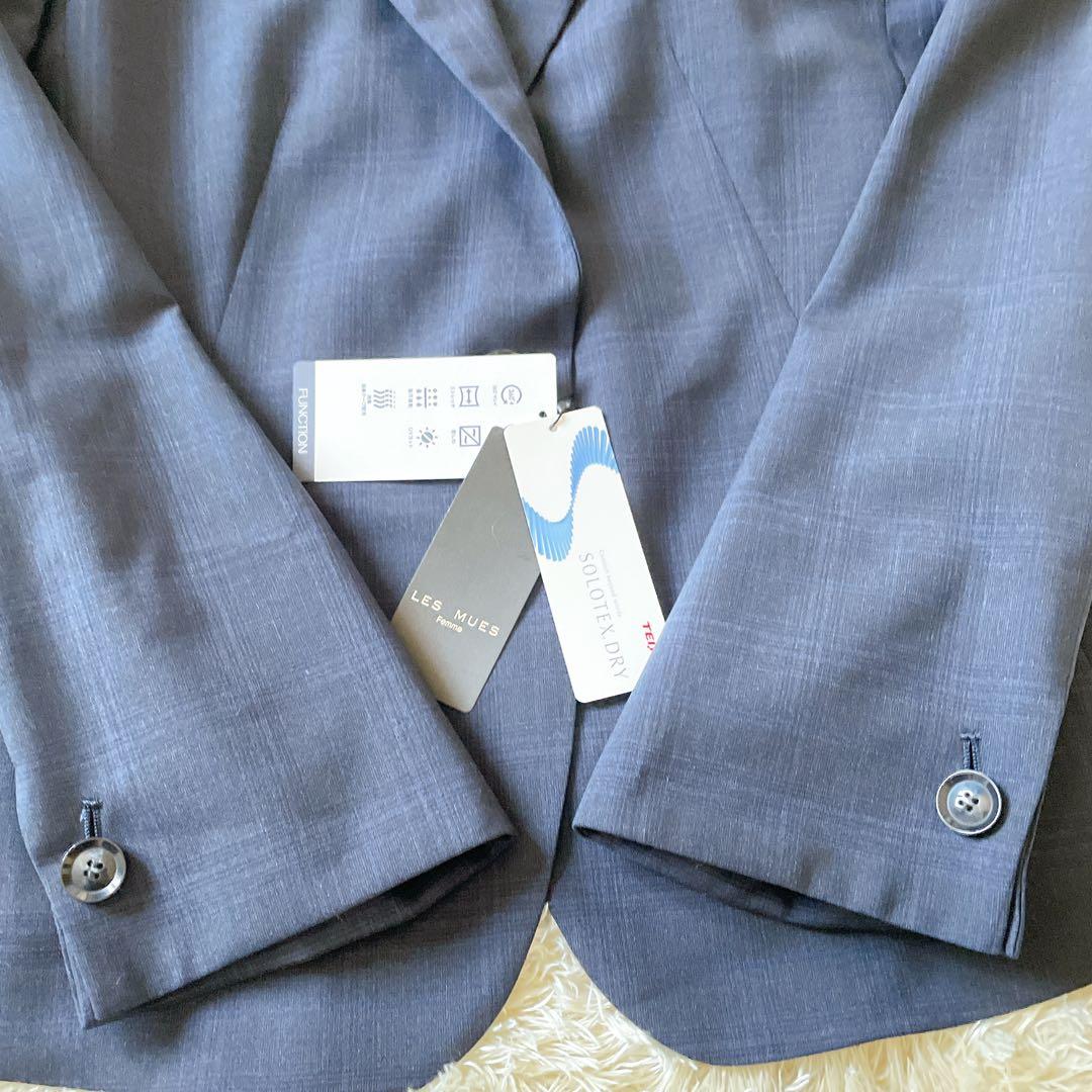 タグ付き LES MUES パンツスーツ ウォッシャブル ネイビー 13号