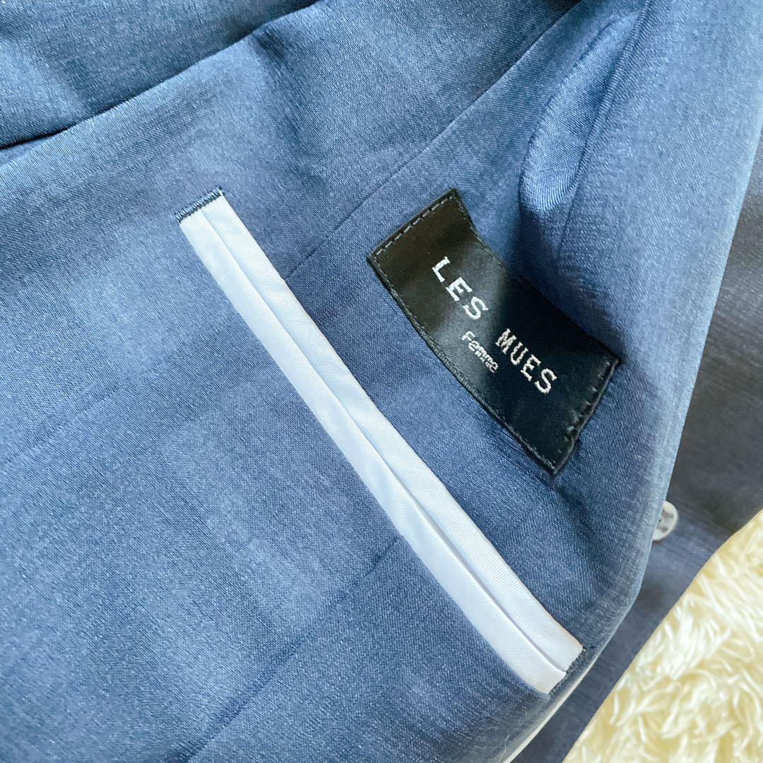 タグ付き LES MUES パンツスーツ ウォッシャブル ネイビー 13号