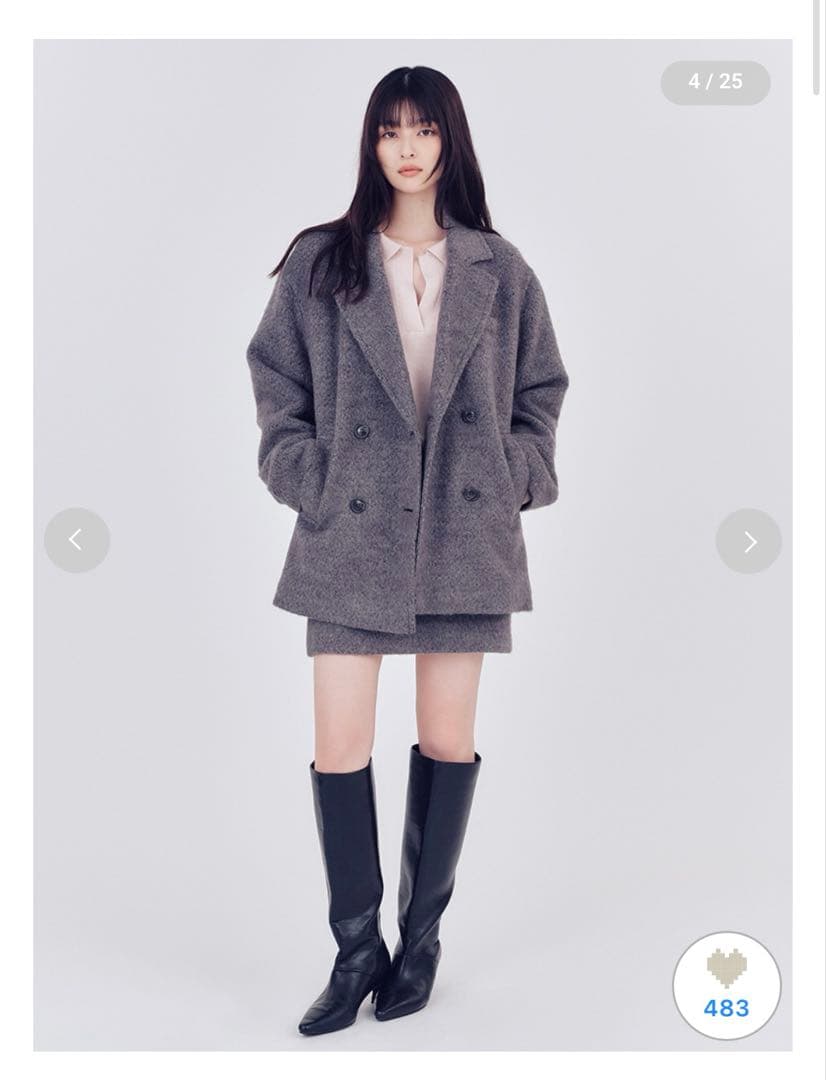 frayid オーバーサイズウールシャギージャコット