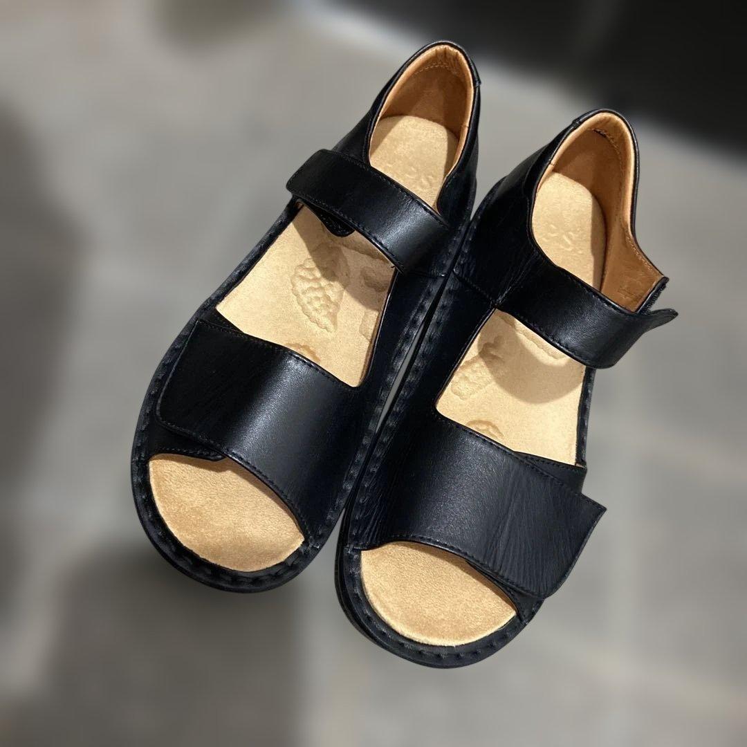 超美品　H.P.S. ブラック　コンフォートサンダル 24.5cm