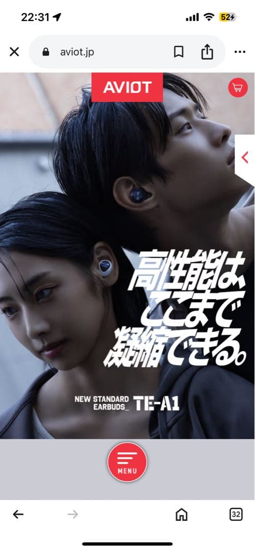 AVIOT TE-A1 ワイヤレスイヤホンブラック