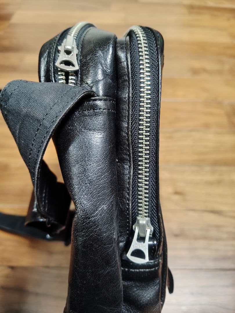 【希少】PORTER ショルダーバッグ ブラック レザー 廃盤