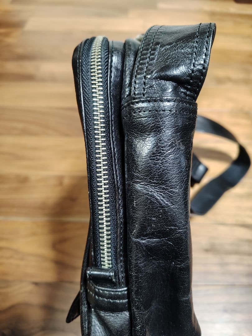 【希少】PORTER ショルダーバッグ ブラック レザー 廃盤