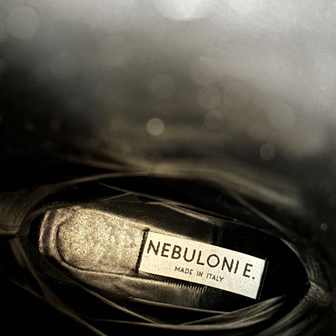 ネブローニ レザー ロングブーツ 37 ブラック NEBULONI E. 本革