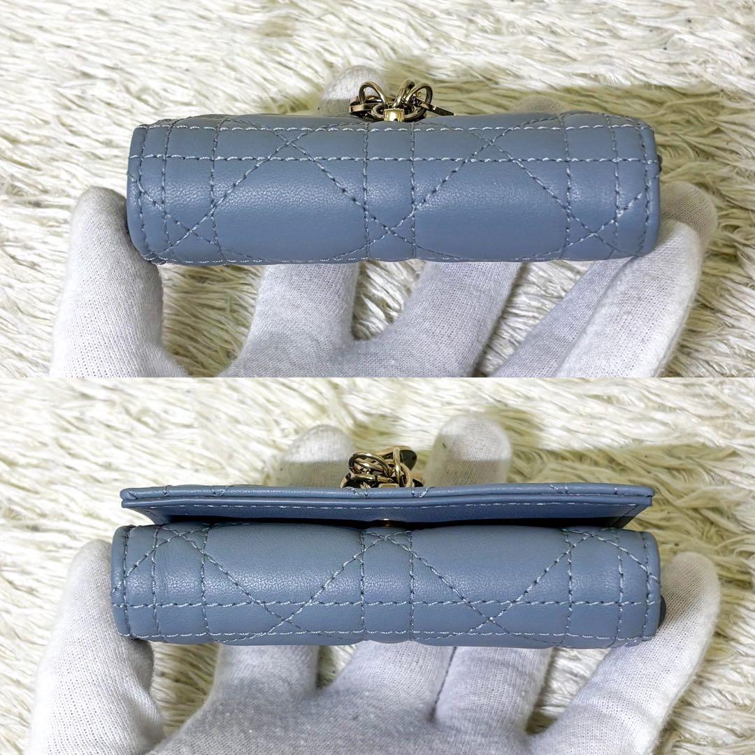 【新品同様】クリスチャンディオール キーケース キーリング カナージュ ブルー系