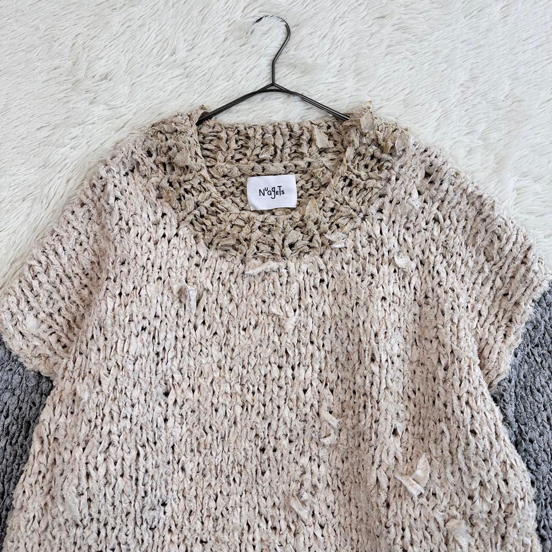 NuGgETS 再構築 ニット プルオーバー ざっくり 厚手トップス コットン