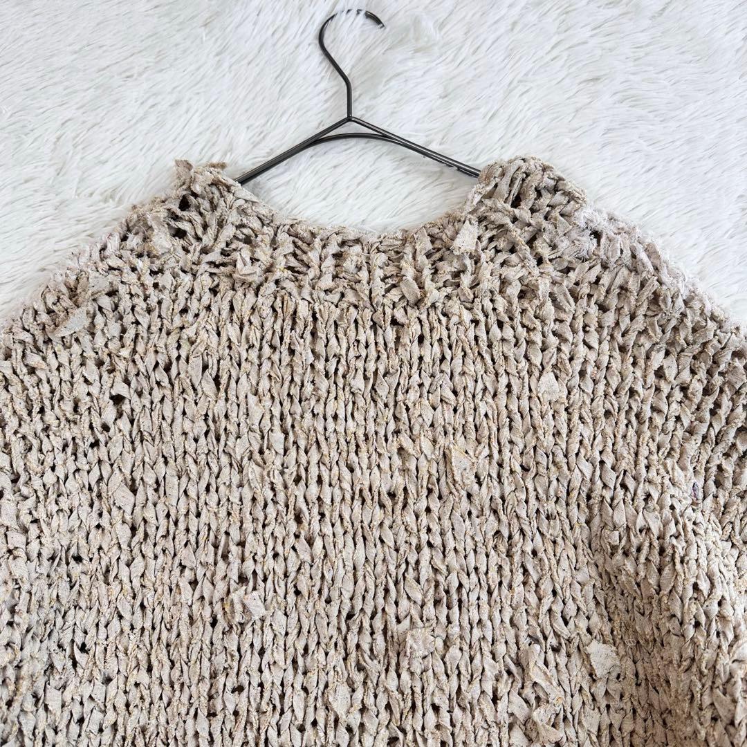 NuGgETS 再構築 ニット プルオーバー ざっくり 厚手トップス コットン