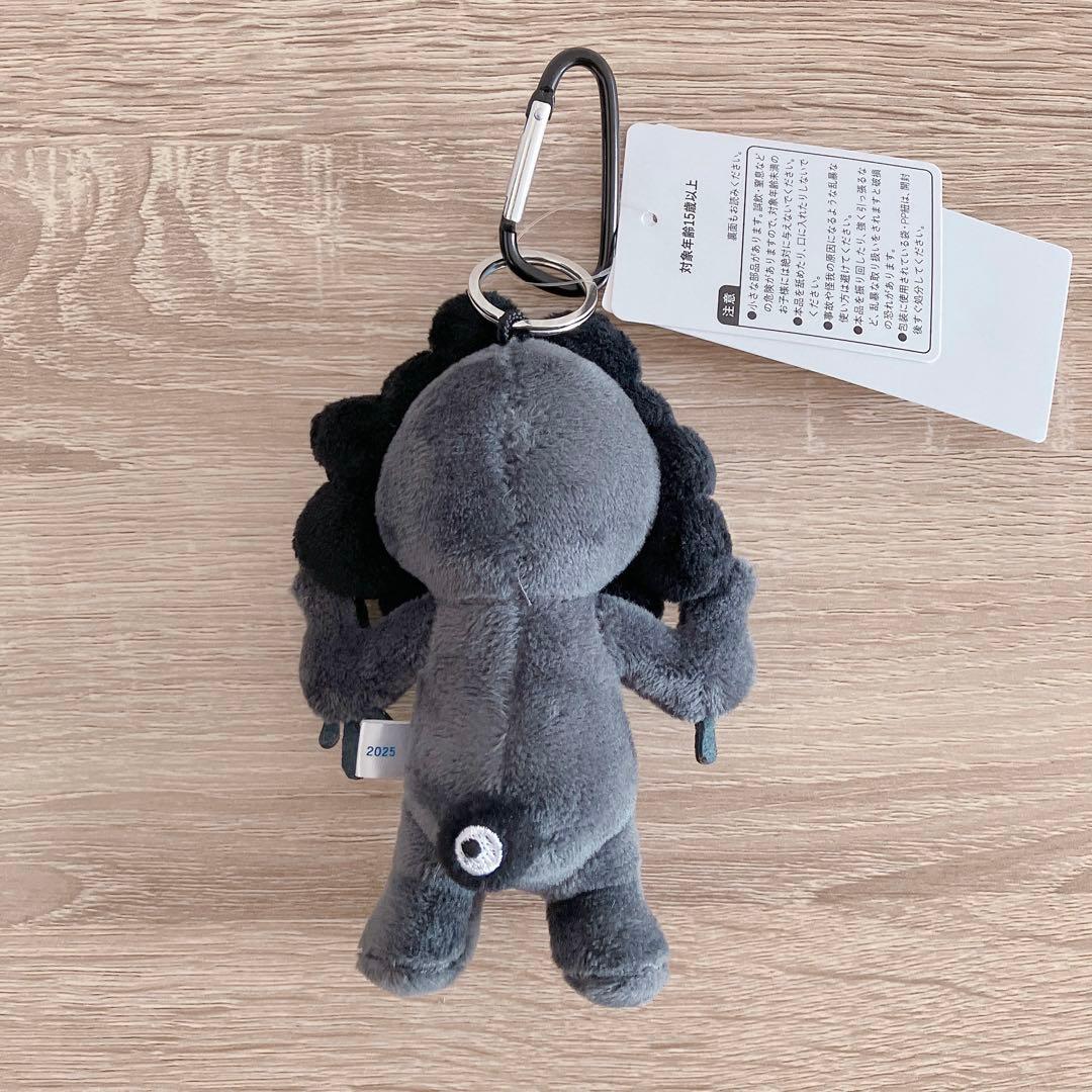 万博　ミャクミャク　黒　ストラップ　カラビナ付　立ちと座りセット