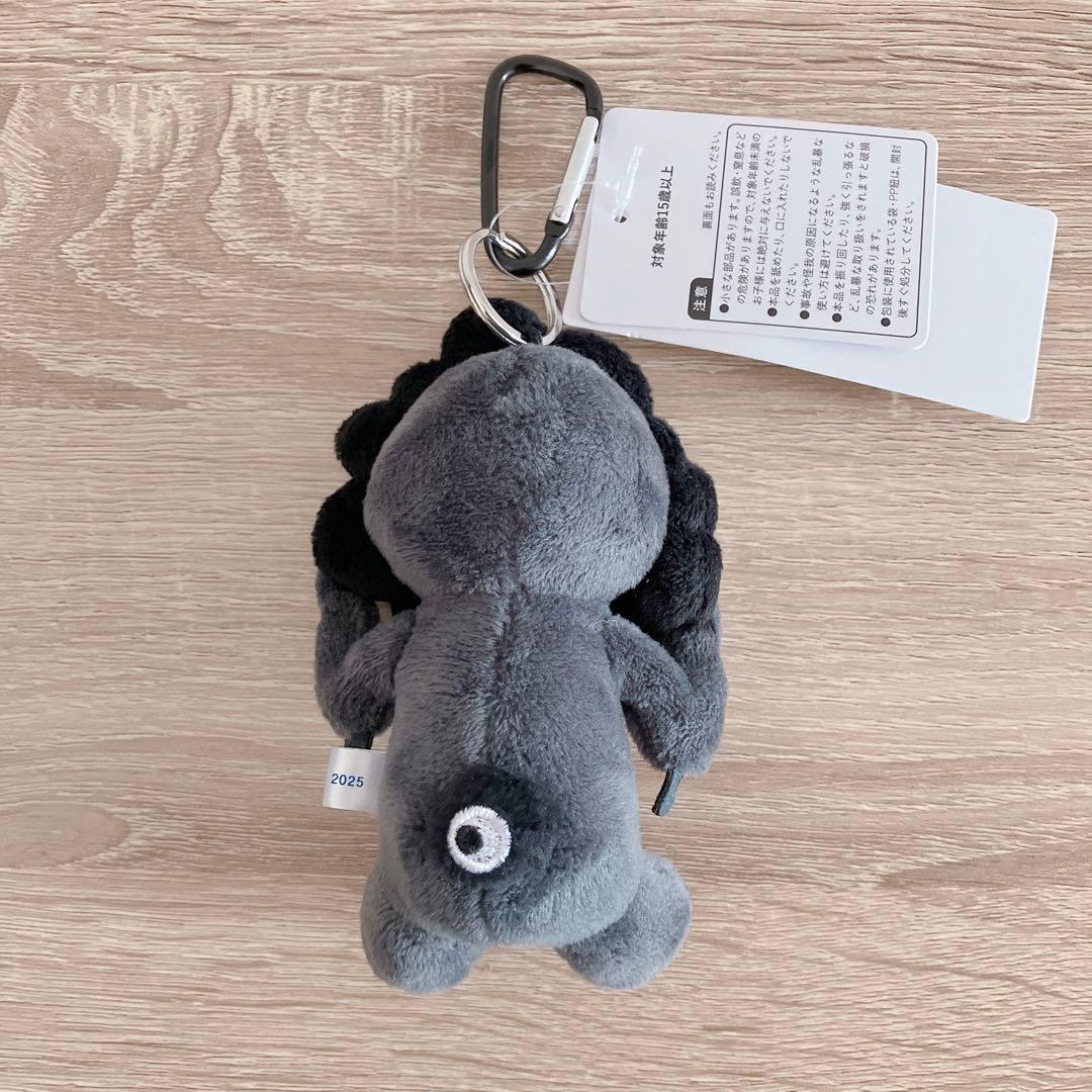 万博　ミャクミャク　黒　ストラップ　カラビナ付　立ちと座りセット