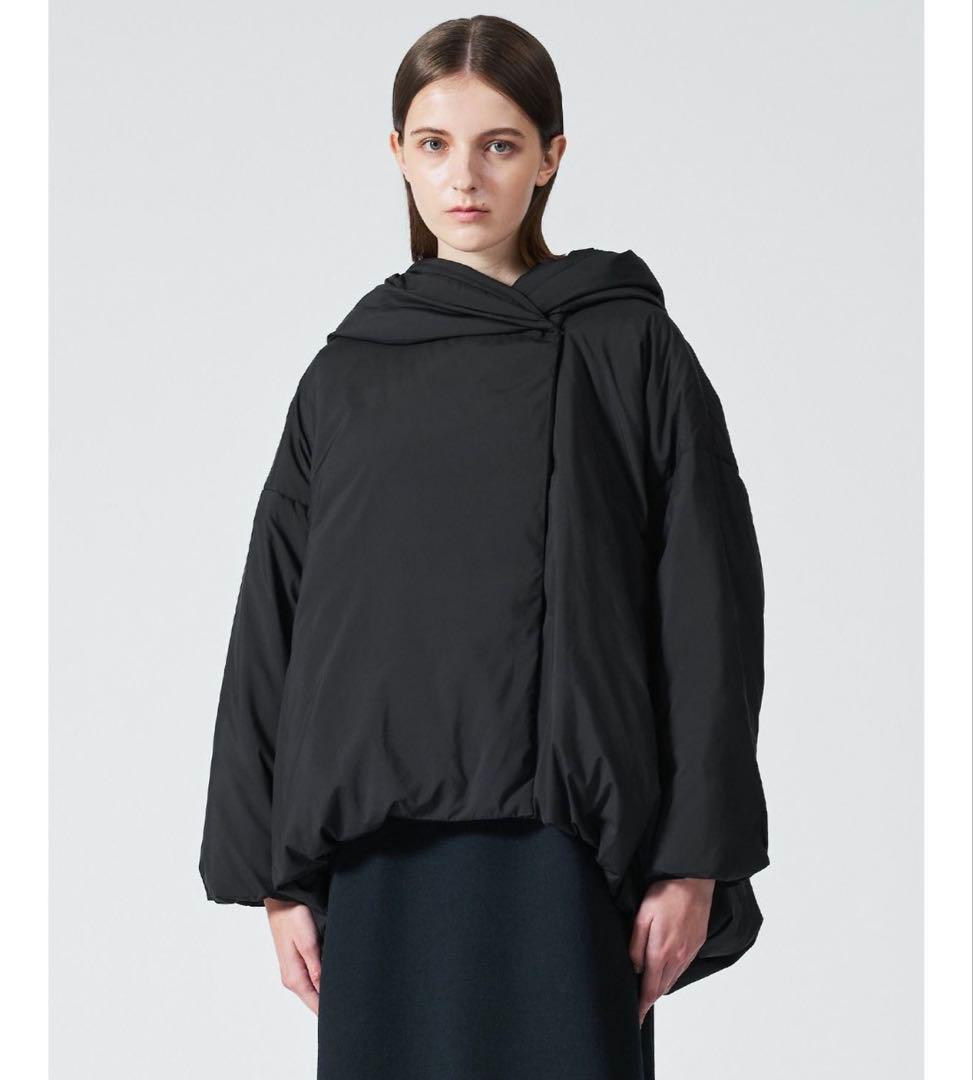 ミズイロインド　フーデットダウンジャケット　Aライン　バルーンシルエット