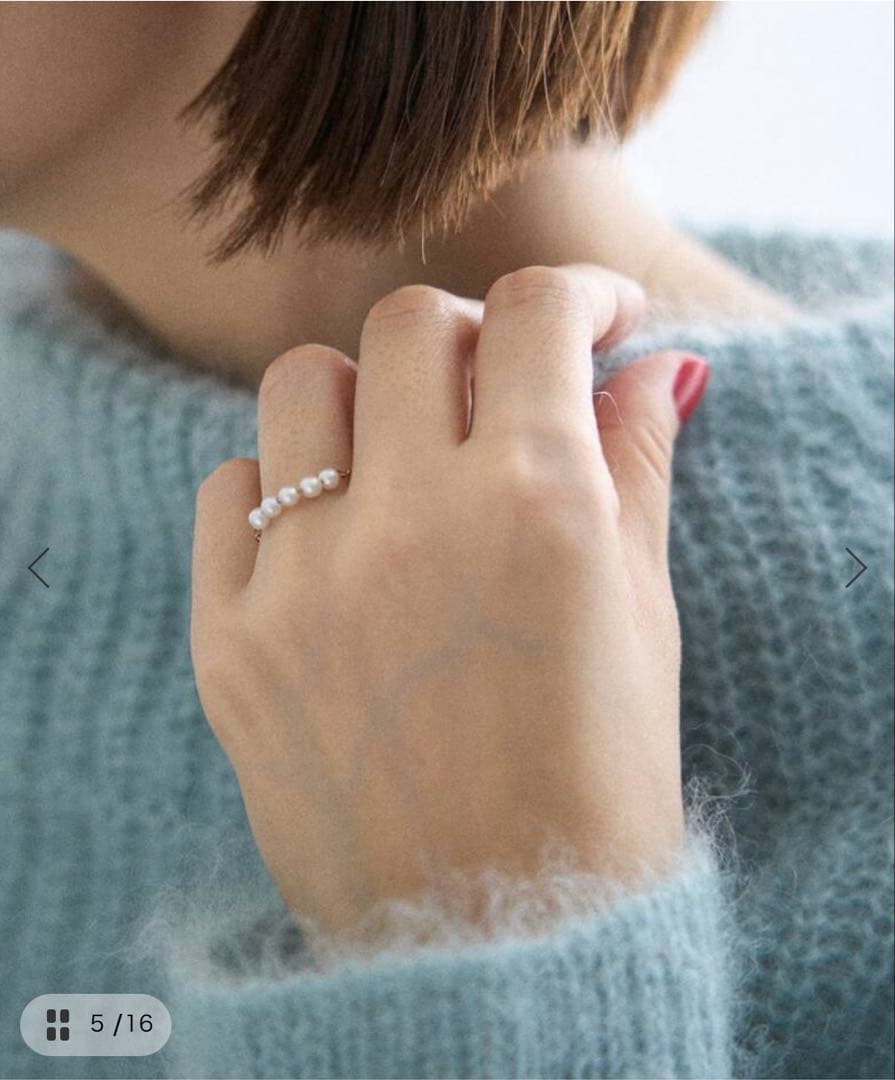 GIGI/ジジ 別注 PEARL CHAIN RING EX IENA イエナ