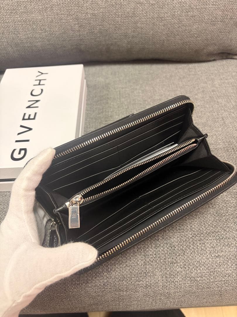 【美品】 GIVENCHY ジバンシー ラウンドファスナー 長財布　ブラック