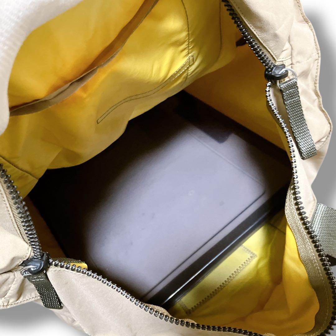 プラダ スポーツ 洗える A4収納可 肩掛け可 トートバッグ ベージュ 軽量