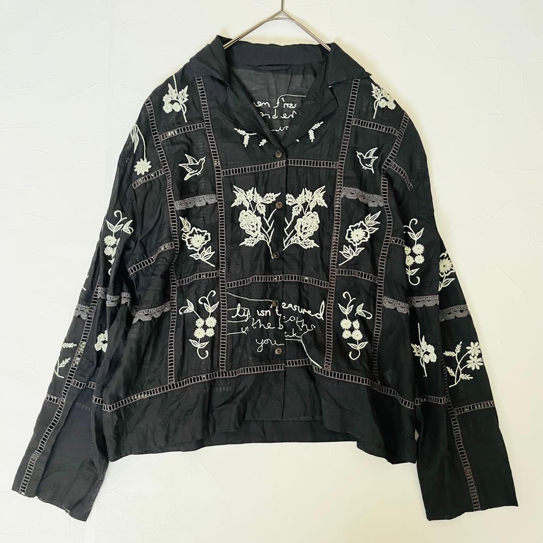 【meime様】Embroidery Patchwork Shirts