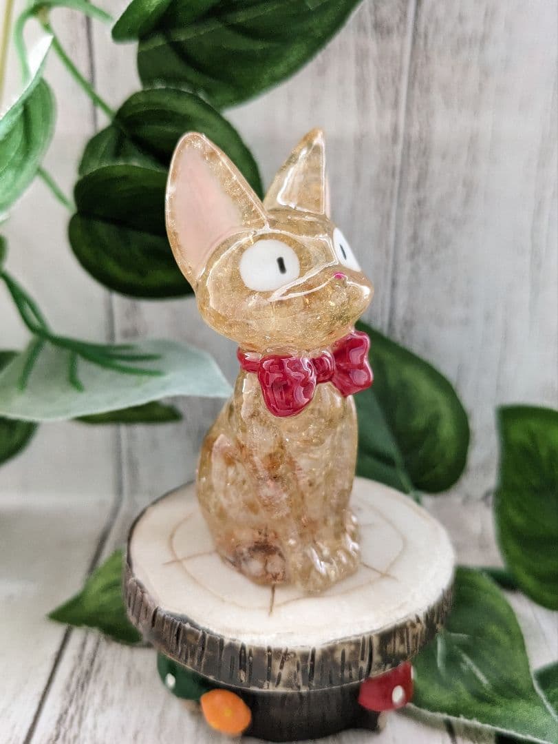 【琥珀】エンジェルオーラクォーツのきつねさん形オルゴナイト☆他３点