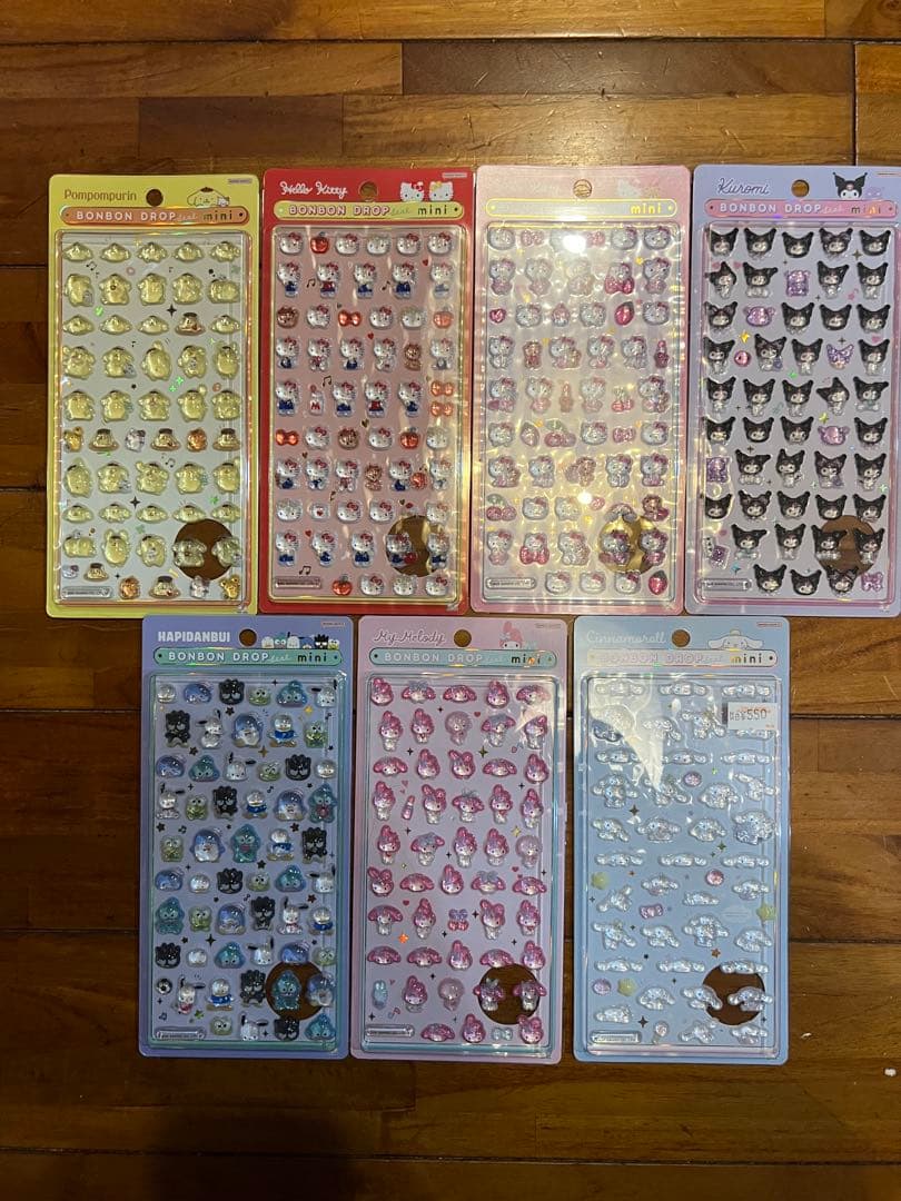 国内正規品　ボンボンドロップシールmini サンリオ　7枚セット