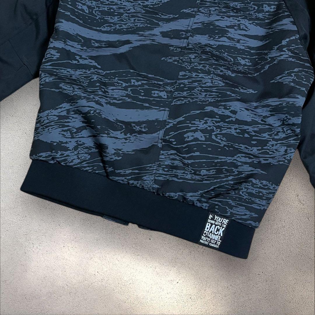 Back Channel コーデュラジャケット　フーディー カモフラ　刺繍　中綿