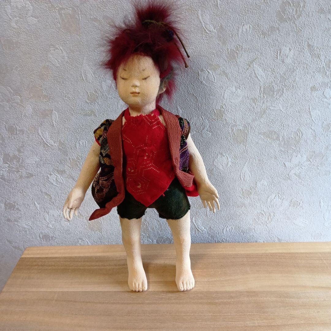 人形 「生きとし生けるもの」創作人形 布貼りハンドメイド