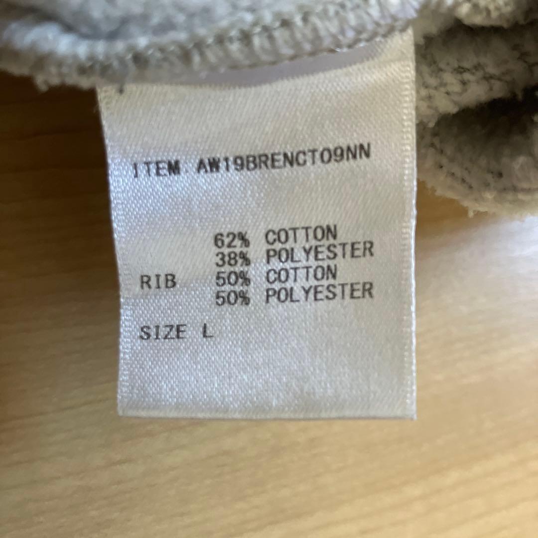 ennoy スウェットトレーナー　グレー　刺繍　L